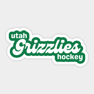 Modern Utah Grizzlies White Sticker